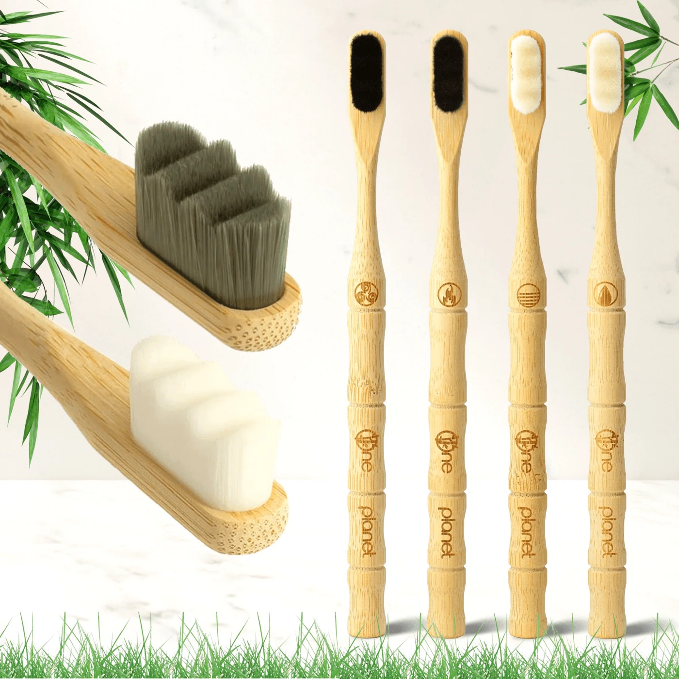 Brosses à dents en bambou One Planet