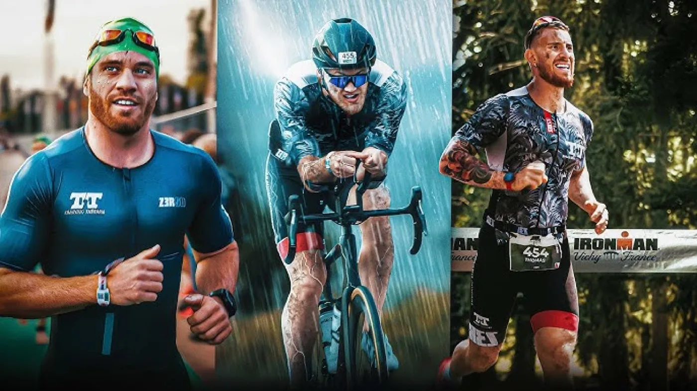 Triathlète Training Thérapie en course, à vélo et en trail