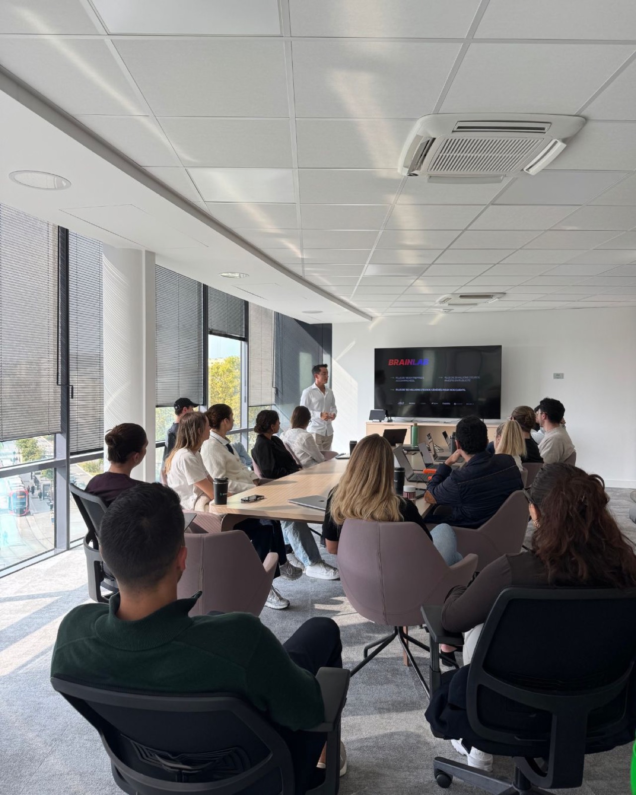 The team in a working session