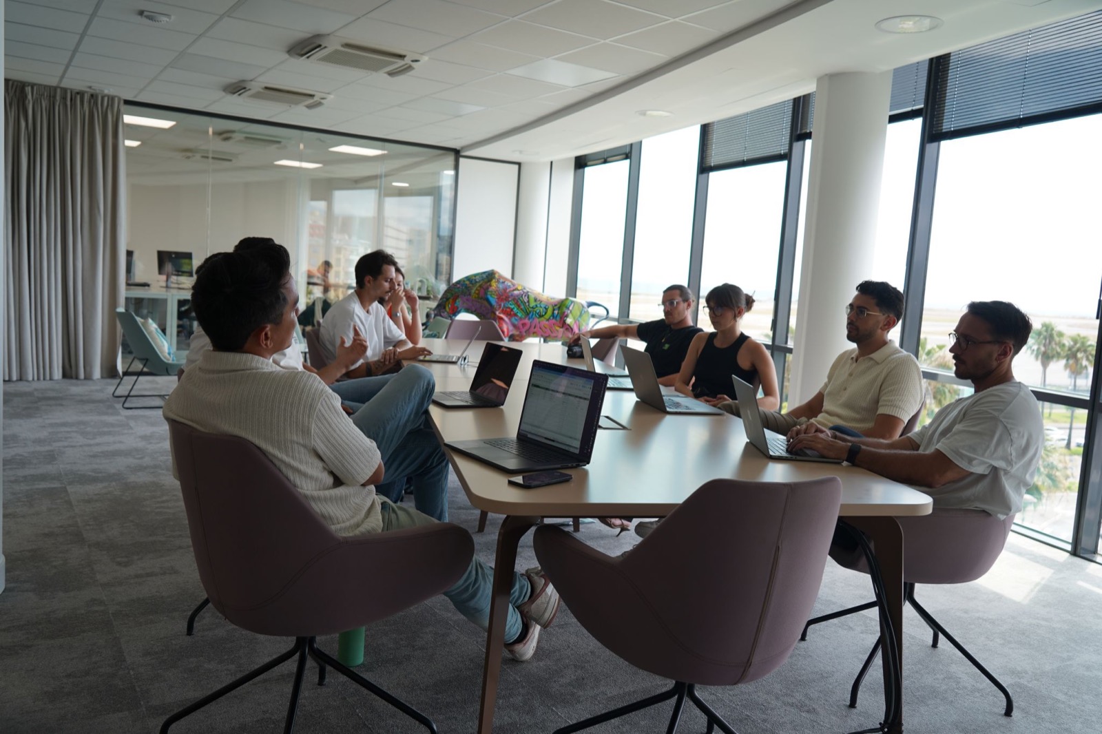 The team in the promenade des Anglais offices